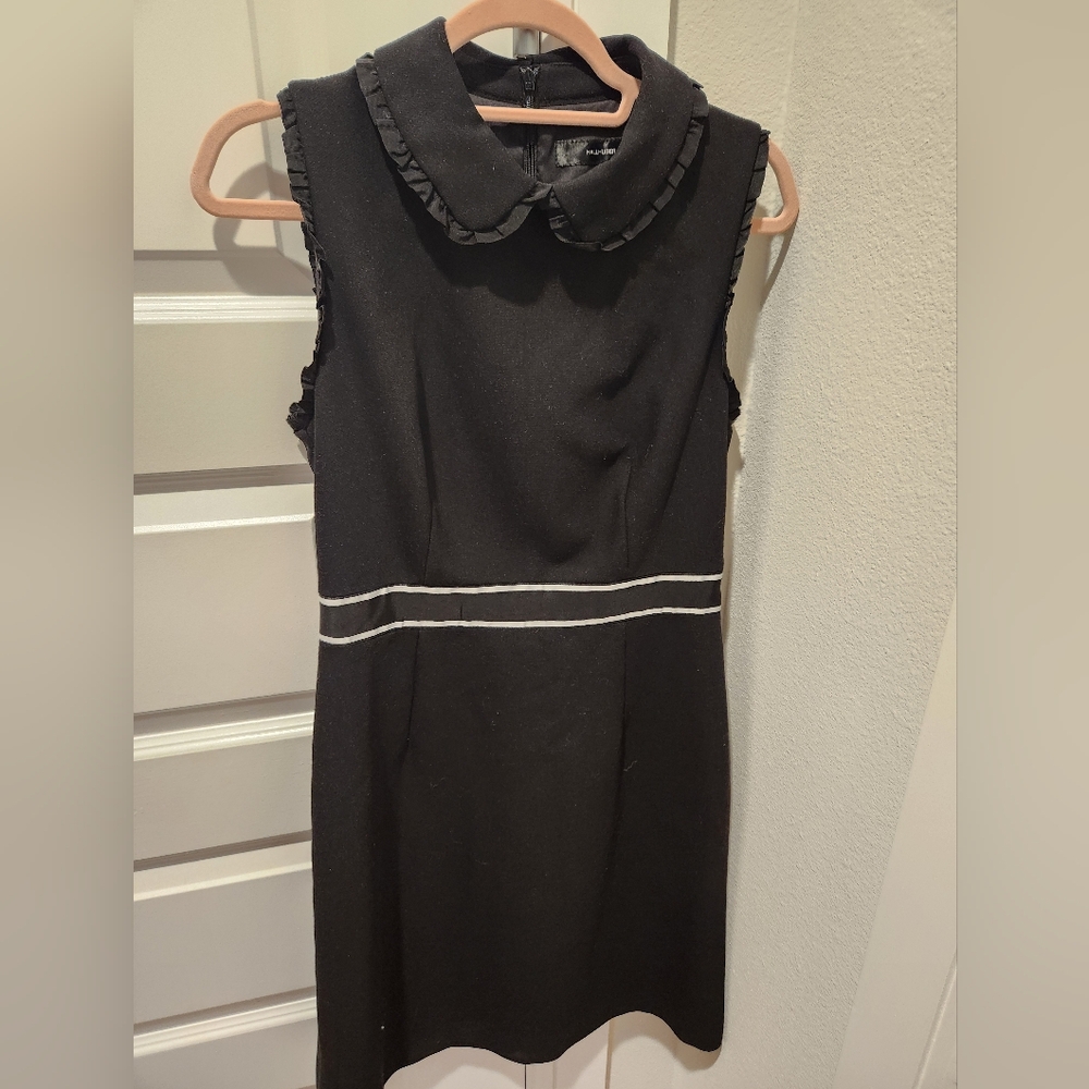 Hallhuber Claudine collar dress black in size 38